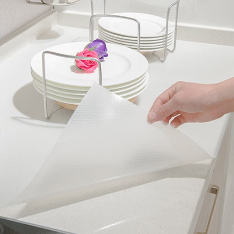 WSERE 4 Rolls Drawer Mat Liner Waterproof Shelf Liners for Kitchen Cabinets Closets Dresser Bathroom