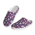 thumbnail image 2 of Picia white Skull Flower for Women's Lamb-hug Comfy Fleece House Slippers Memory Foam, Slip-on House Shoes Indoor Outdoor-44/45, 2 of 7