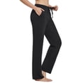thumbnail image 5 of SPECIAL MAGIC Women Cotton Yoga Sweatpants with Drawstring Wide Leg Lounge Pajama Pants for Workout Jogging Running Home & Leisure, 5 of 7