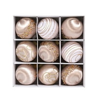 christmas decorations 9 Christmas ball decorations, Christmas tree decorations, 3.14-inch Christmas bulb decorations, Christmas tree dresses, family party festival decorations