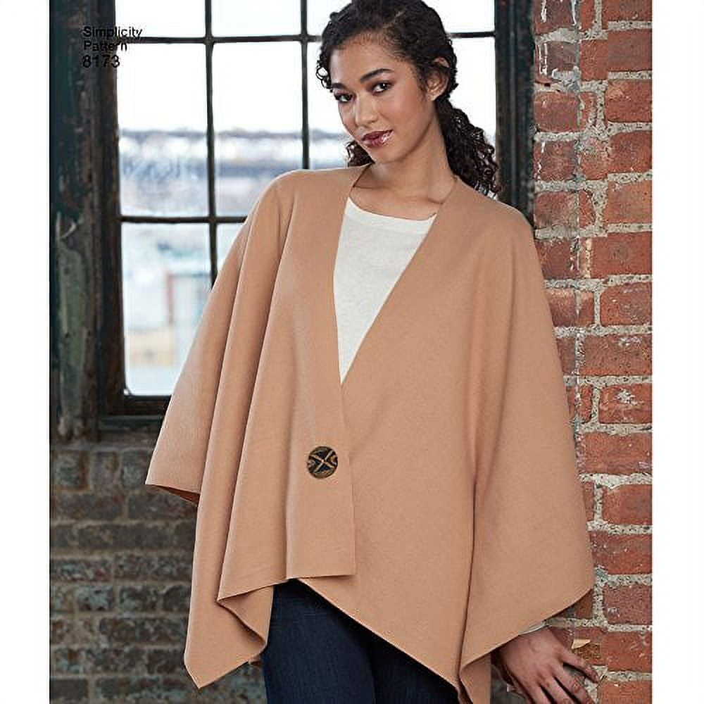 Simplicity Misses No Sew Fleece Poncho Wraps Pattern 1 Each Walmart