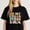 Black-1, variant on Softball Wife Printing T Shirt for Women Tee