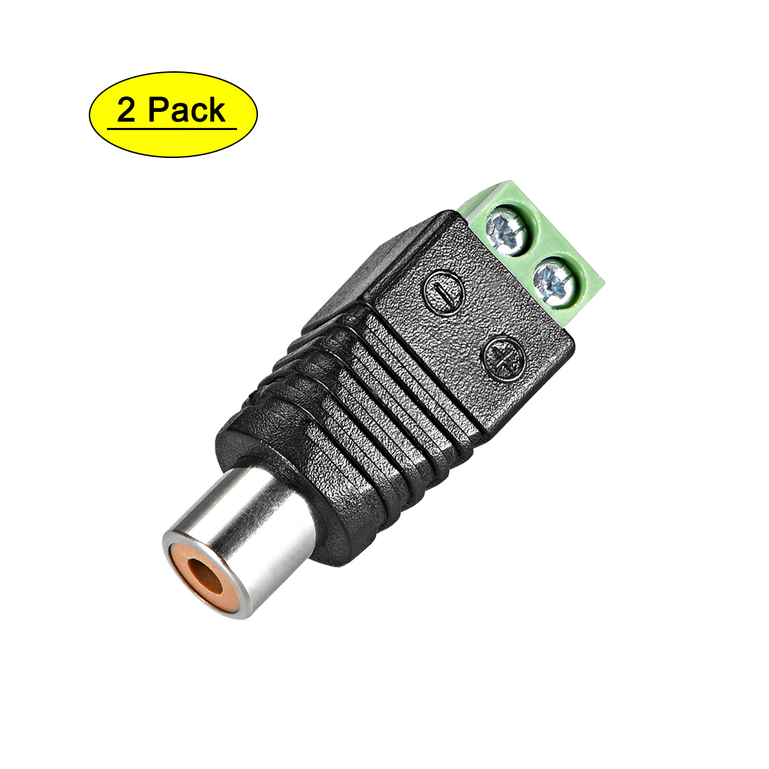 RCA Female to AV Screw Terminal Audio Video Connector Converter Green