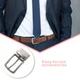 thumbnail image 2 of Men Belt Buckle Pin Type Locking Pants Holder Alloy Waistband Rectangular Waistbelt Replacement Repair Maintenance Pants DIY Accessory, 2 of 6