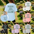 thumbnail image 2 of Girls T Shirts Short Sleeve Round Neck Basic Cute Print Tees Back To School Clothes Casual Preppy School Uniform Tops,Light Blue,8-9 Years, 2 of 7