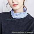 thumbnail image 5 of LoudSung Fake Collar Detachable Half Shirt Blouse False Collar Striped Elegant Design for Women Girls, 5 of 7