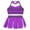 Purple, variant on CHICTRY 2Pcs Girls Cheerleading Outfit Cropped Top with Skirt Set Dancewear,Sizes 6-16