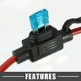 thumbnail image 5 of Unique Bargains 1 Set 15A Mini Blade Stye Fuse 12 AWG Fuse Holder 12 Gauge Fuse Holder Blade Style Inline Fuse Holder, 5 of 6