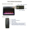 thumbnail image 3 of 23 Inch Electric Fireplace Insert Ultra Thin Heater With Crystal & Realistic Flame Remote Control Timer Overheating Protection With Sidelight, 3 of 10