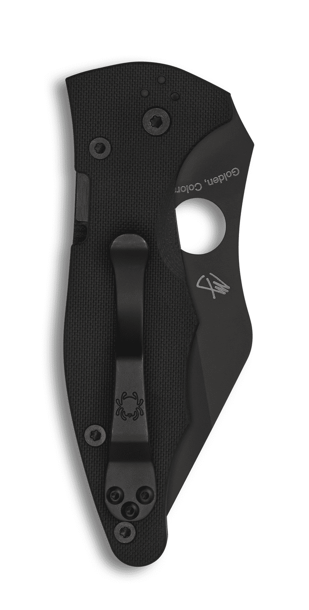 Spyderco Yojimbo 2 Folding Knife 3.2in S30V DLC Steel Blade G10 Handles - C85GPBBK2