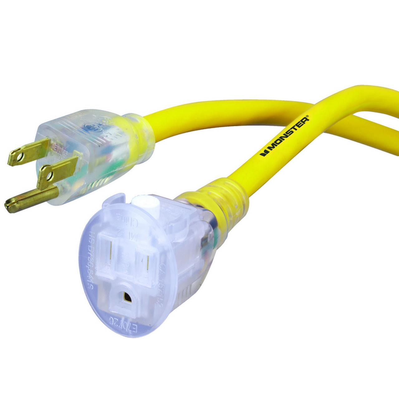 Monster Digital Outdoor Yellow Extension Cord 14/3 SJTW