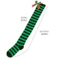 thumbnail image 3 of Halloween Christmas Womens Long Socks Striped Thigh High Socks Cotton Over the Knee Socks Leg Warmers Christmas stockings, 3 of 4