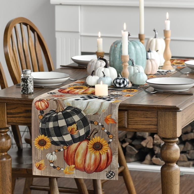 Artoid Mode Rustic Wood Texture Table Runner - Brown Retro, 13x72 Inches, Spun Polyester For Dining Table Decor