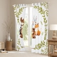 thumbnail image 3 of Castle Fairy Kids Children Rabbit Fox Bear Curtains Pack of 2 (42x84 Each),Kawaii Jungle Animal Curtains Blackout,Tree Leaves Bedroom Curtains,Microfiber Bedroom Decor, 3 of 6