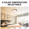 thumbnail image 5 of C Cattleya 12.75'' Black Flush Mount Light with Dimmable LED and Wood Accent, 5 of 7