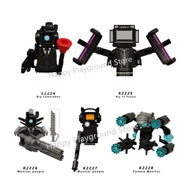 New KDL SWAT Skibidi Toilet Man Figures Anime Block Toys TvMan
