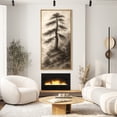thumbnail image 2 of Large Framed Canvas Print Pine Tree Wall Art Rustic Farmhouse Decorative for Living room Bedroom - 60"x30" Natural Frame, 2 of 7
