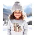 thumbnail image 6 of Ink-Printed Image Not Actual Fabric Camo Coquette Bow Baseball Sweatshirt for Women & Youth Gray Sweatshirt Youth Large, 6 of 8