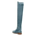 thumbnail image 3 of YDN Women Comfortable Pull On Over The Knee Flats Heels Boots Round Closed Toe Knee High Low Heels Winter Shoes Size 13 Blue, 3 of 5