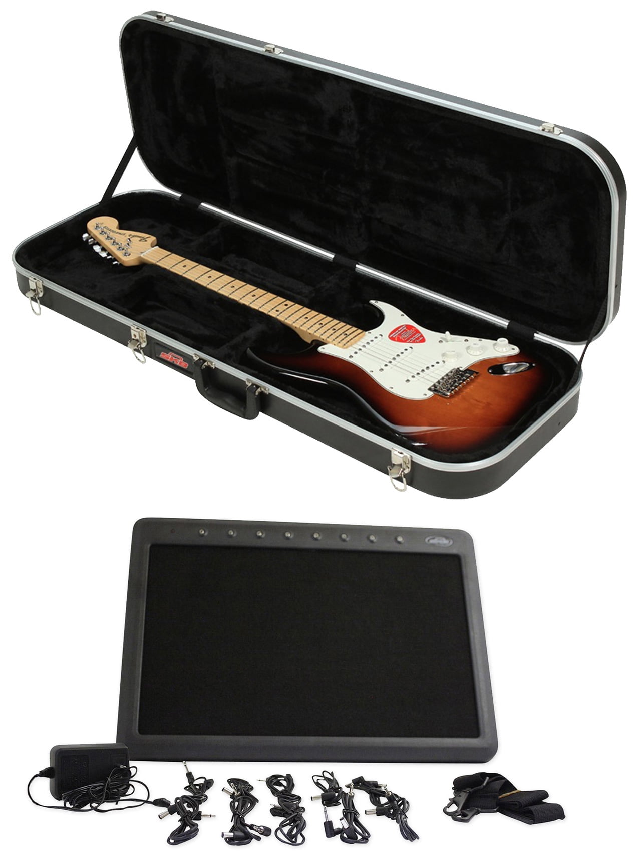 SKB 1SKB6 Electric HardShell Guitar Rectangular Case + PedalBoard