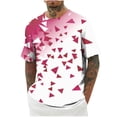 thumbnail image 2 of Styesk T-Shirts pour Homme Hommes Mode Décontractée Imprimé Sport Manches Courtes Col Rond Chemisiers Chemises, 2 of 4