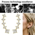 thumbnail image 6 of 1 pair Earrings With 14K Gold Plated Sterling Silver Post Crawler Earring Climber Earrings, 6 of 7