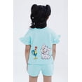 thumbnail image 3 of Disney Moana Little Girls' Short Sleeve Graphic T-Shirt and French Terry Shorts Set Teal Optic Wash Moana, 3 of 11