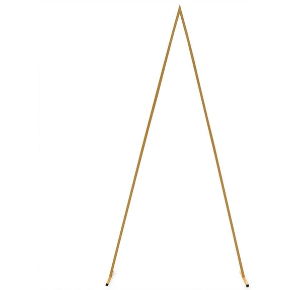 Triangle Metal Wedding Arch for Ceremony Stand, 1.9 * 4.1 * 8.2FT Backdrop Decorations Party Backdrop Stand Arch Garden Dances Decor Rack Flower Holder, Gold
