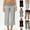 08# Dark Gray, variant on Women's Casual Wide Leg Cropped Pants Low Rise Fold Over Stretch Gaucho Pants for Summer Beach Holiday Streetwear Gray XL
