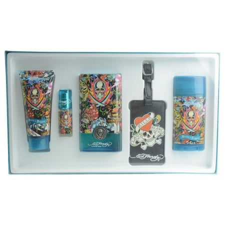 Ed Hardy Hearts & Daggers Set-Edt Spray 3.4 Oz & Deodorant Stick Alcoh
