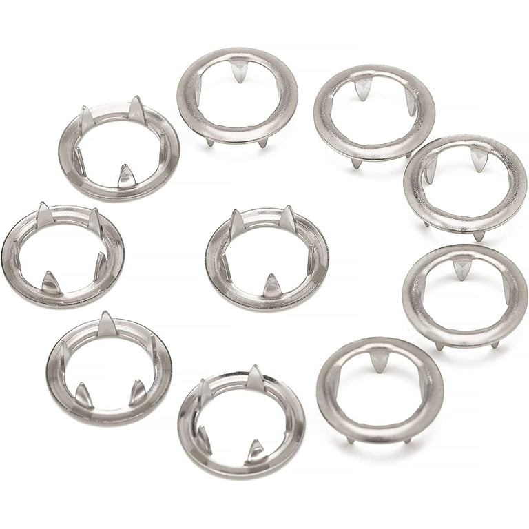 Prym No-Sew Snap Fasteners Jersey Prong Ring 10 mm 01 Silver