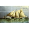 thumbnail image 1 of Ceramic Tile Mural-James Buttersworth Ships Tile Mural Modern Construction. 30" w x 18" h using (15) 6 x 6 ceramic tiles, 1 of 3