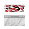 thumbnail image 4 of Valances for Windows Red Black Triangle Rod Pocket Cafe Window Treatments Valance Curtains for Kitchen Bathroom Laundry Basement Windows 60"x14", 4 of 9