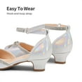 thumbnail image 3 of DREAM PAIRS Girls Closed Toe Dress Shoes Low Heel Ankle Strap Pumps for Toddler/Little/Big Kids Party Wedding & Princess Style, 3 of 6
