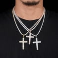 thumbnail image 3 of Cross Pendant in 925 Silver, D-Color VVS Moissanite Necklace, Faster Than a Diamond Pendant, 3 of 10