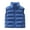 Blue, variant on Womens Padded Vest Winter Warm Stand Collar Sleeveless Solid Color Jacket Quilted Outerwear with Pockets