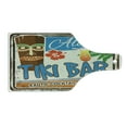 thumbnail image 2 of Tiki Bar Cutting Board, Rusty Vintage Sign Aloha Exotic Cocktails and Coconut Drink Antique Nostalgic, Decorative Tempered Glass Cutting and Serving Board, Wine Bottle Shape, Multicolor, by Ambesonne, 2 of 5