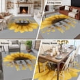 thumbnail image 5 of Yellow Sunflowers Area Rugs 5'x8', Washable Small Throw Rugs for Classroom Bedroom, Floral You Are My Sunshine Grey Quotes Indoor Outdoor Rug Non-Slip Low Pile Carpet Runner Reversible Floor Mats, 5 of 8