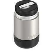 Thermos Stainless Steel Food Jar with folding Spoon, Matte Steel, 18 Ounce