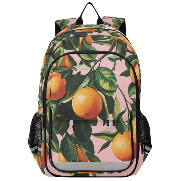 FORMRS Unisex School Backpack 17" Student Travel Bag with Laptop Compartment, Vibrant Oranges