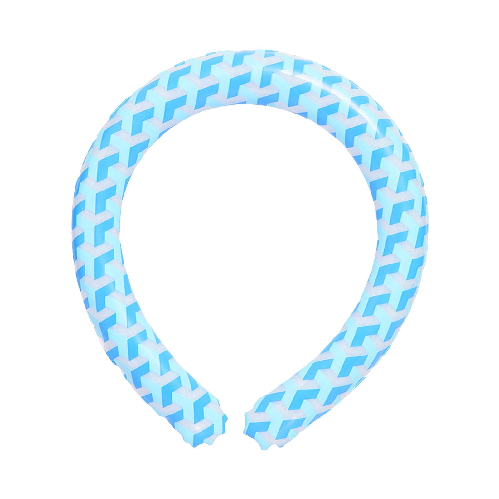 Neck Cooling Tube, Neck Cooling Wraps Gel Wearable Neck Cold Choker Ice Cushions Chill Neck  for Running, Beach Camping, Fitness Blue