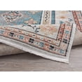 thumbnail image 6 of Abani Azure Collection Beige Teal 4' x 6' Medallion Tribal Vintage Area Rug, 6 of 6