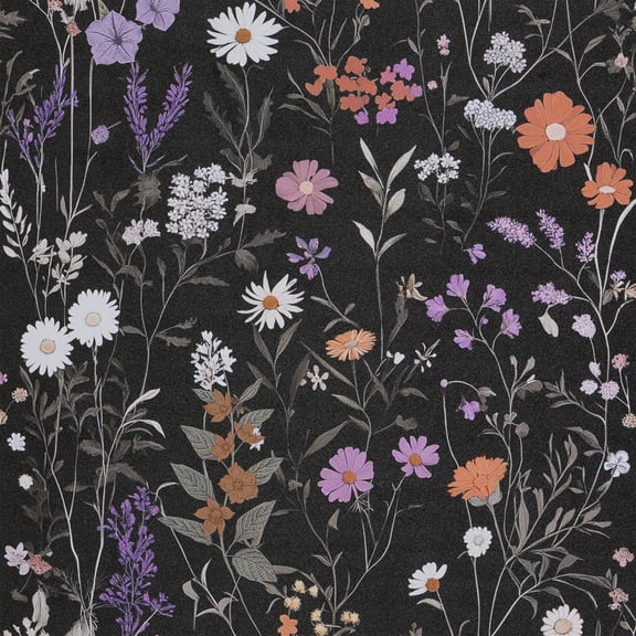 UMIGGEE Floral Wallpaper Peel and Stick Flower Black Wall Paper Self Adhesive Wallpaper 17.3-in x 118-in Removable Wallpaper for Home Decor Wall Covering Old Furniture