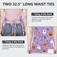 thumbnail image 6 of Purple Halloween Apron-Garden Aprons for Women with Pockets-Cotton Linen Waterproof Kitchen Cooking Gardening Aprons Adjustable for Kitchen,Cooking,BBQ and Salon 32"x27", 6 of 7