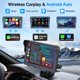 thumbnail image 3 of Estéreo inalámbrico portátil para automóvil Apple CarPlay y Android con control de voz, pantalla táctil de 7 "estéreo doble DIN con Bluetooth, reproductor multimedia, audio para automóvil con cámara d, 3 of 5