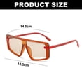thumbnail image 2 of European and American fashion large frame sunglasses, light leakage design, PC material, Brown, 2 of 5