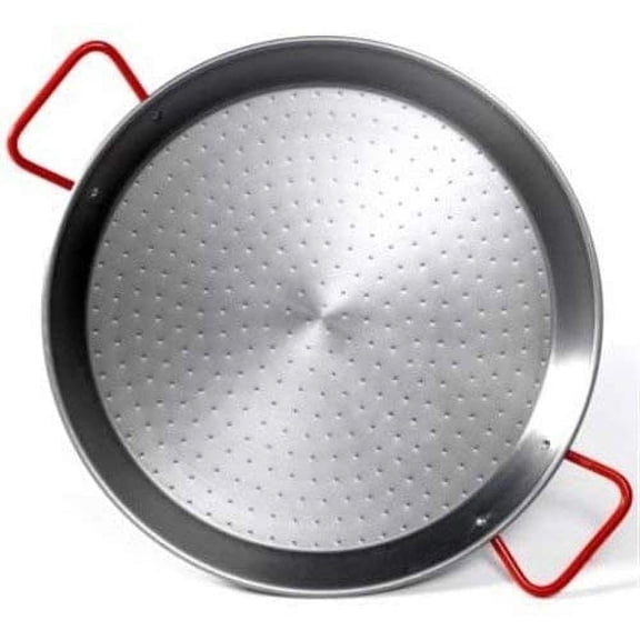 Garcima oven safe 15.25-inch Carbon Steel Paella Pan, 38cm for indoor and outdoor grilling