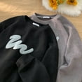 thumbnail image 4 of Mens Suede Crew Neck Pullover Fashion Foaming Printed Top, 4 of 5