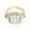 Gold tone, variant on Bling Punky Rapper Fashion Luxury Rings for Men 14K Gold Plated Shiny Big Iced out Engagement Hip Hop Cubic Zirconia Men Rings