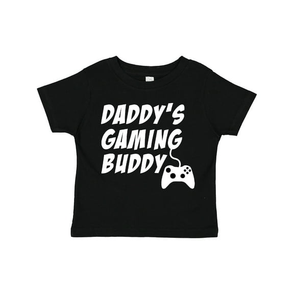 Inktastic Daddy's Gaming Buddy with Controller Boys or Girls Toddler T-Shirt